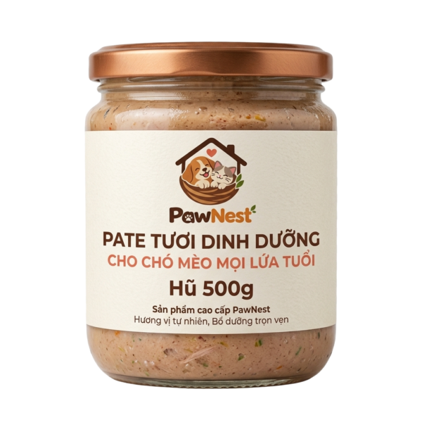 Pate tươi dinh dưỡng cho chó mèo PawNest hũ 500g